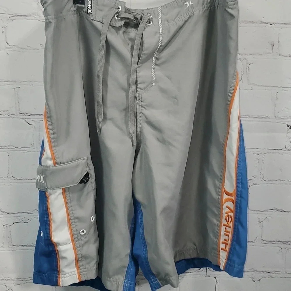 Mens Hurley Board Swim Trunks Shorts Size 36